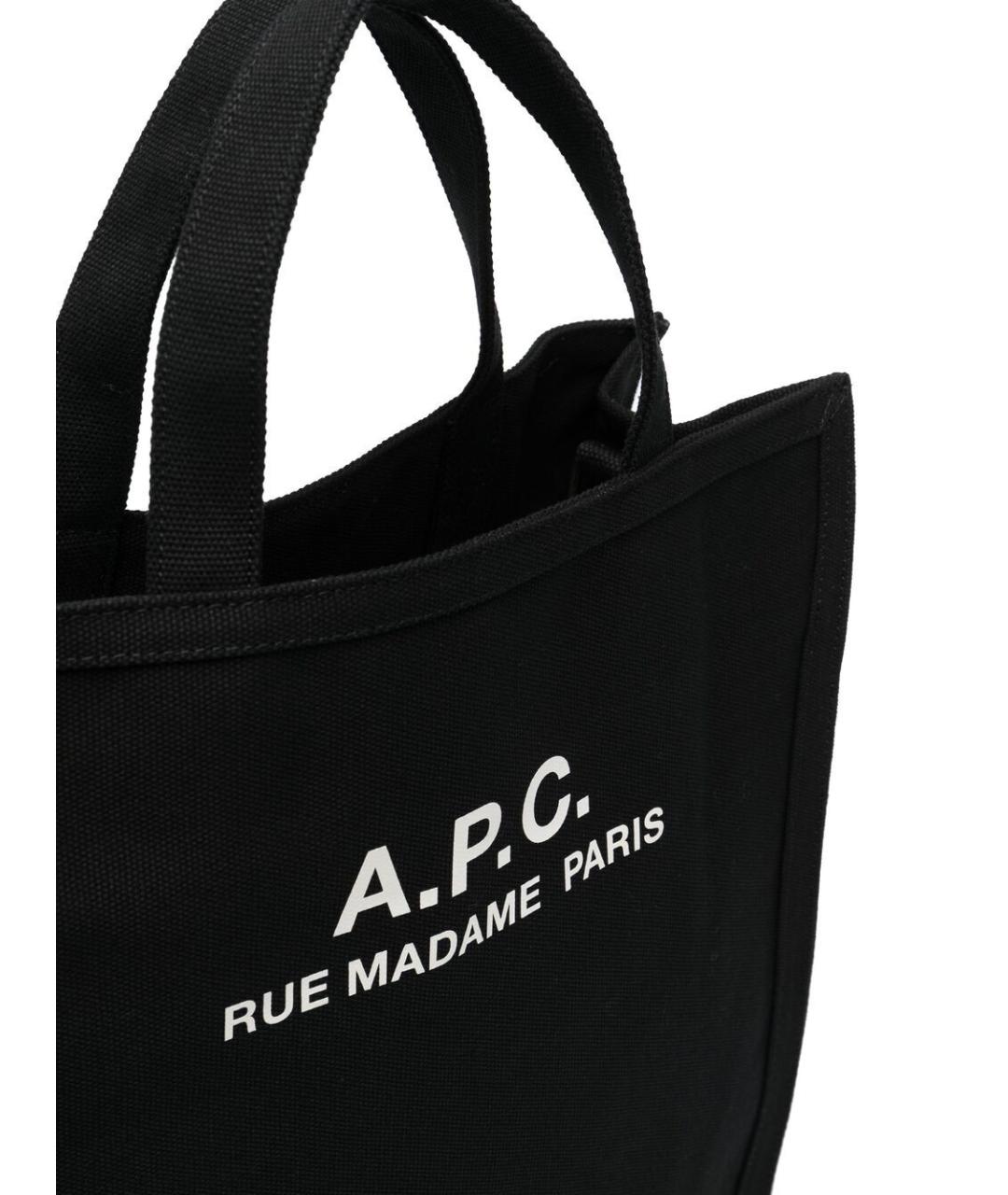 A.P.C. Черная сумка тоут, фото 3