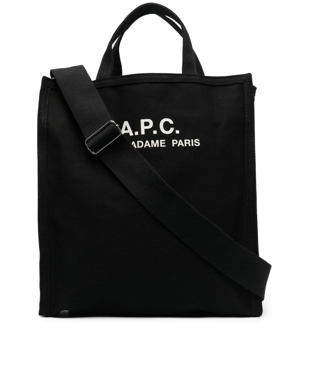 A.P.C. Черная сумка тоут, фото 1