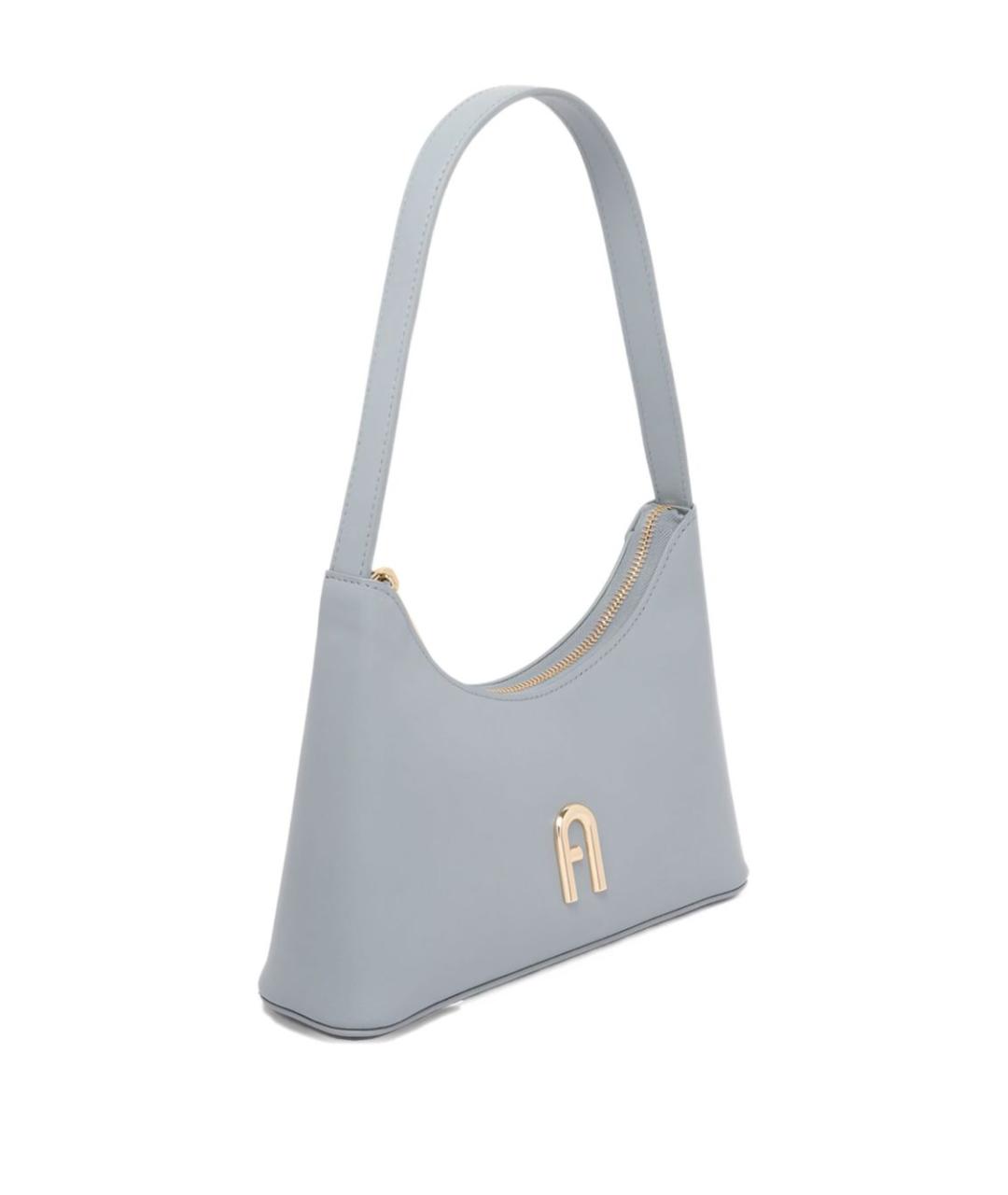 FURLA Голубая кожаная сумка через плечо, фото 2