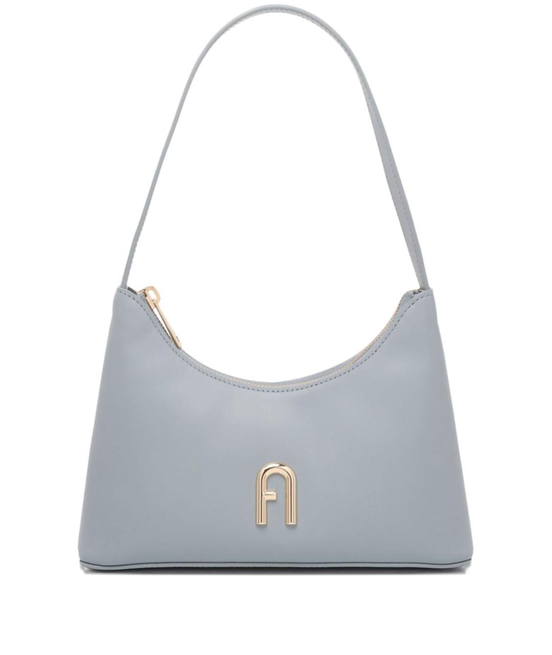 FURLA Голубая кожаная сумка через плечо, фото 1