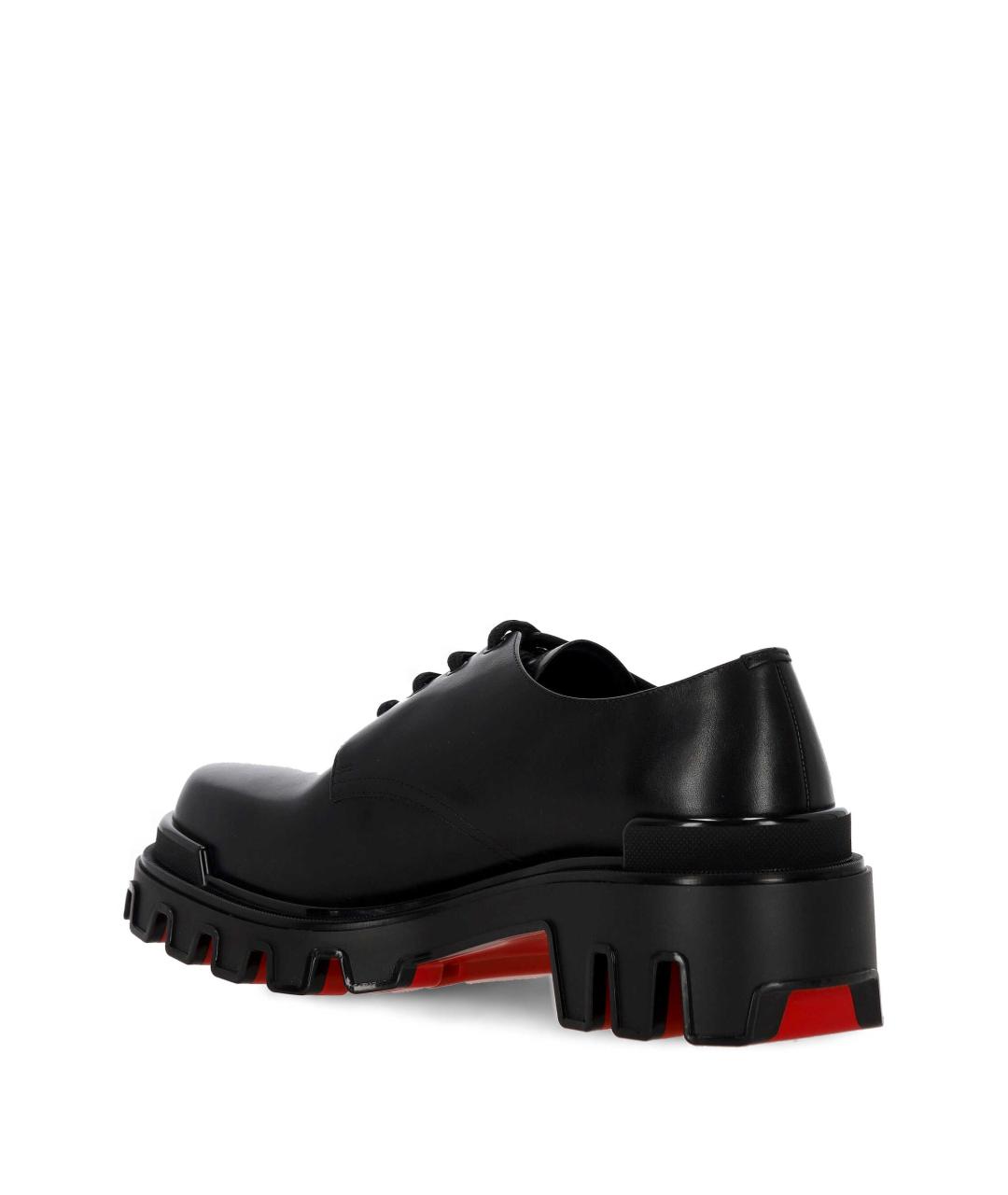 CHRISTIAN LOUBOUTIN Черные кожаные туфли, фото 3