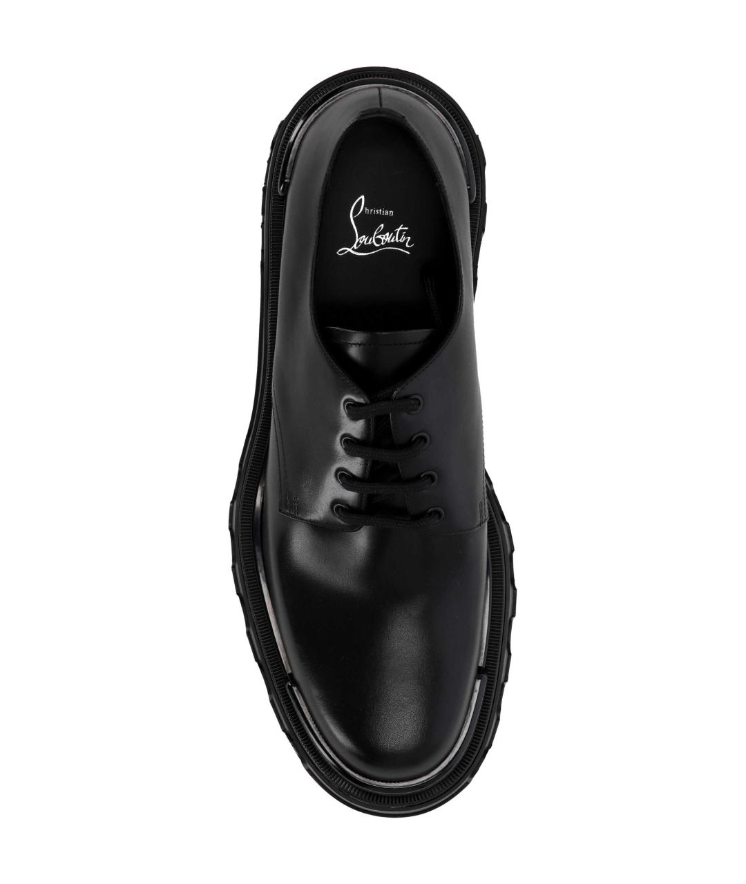 CHRISTIAN LOUBOUTIN Черные кожаные туфли, фото 4