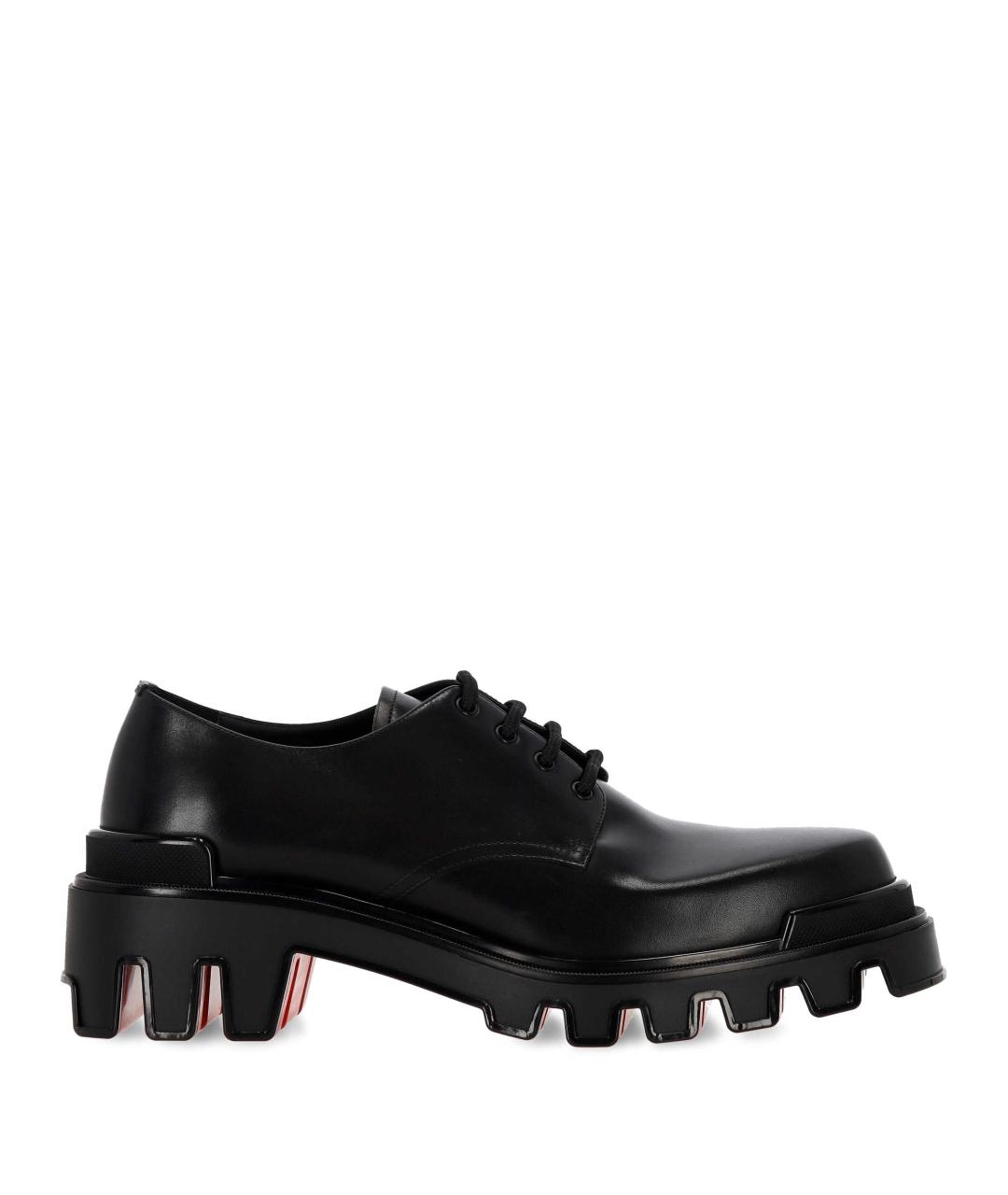 CHRISTIAN LOUBOUTIN Черные кожаные туфли, фото 1