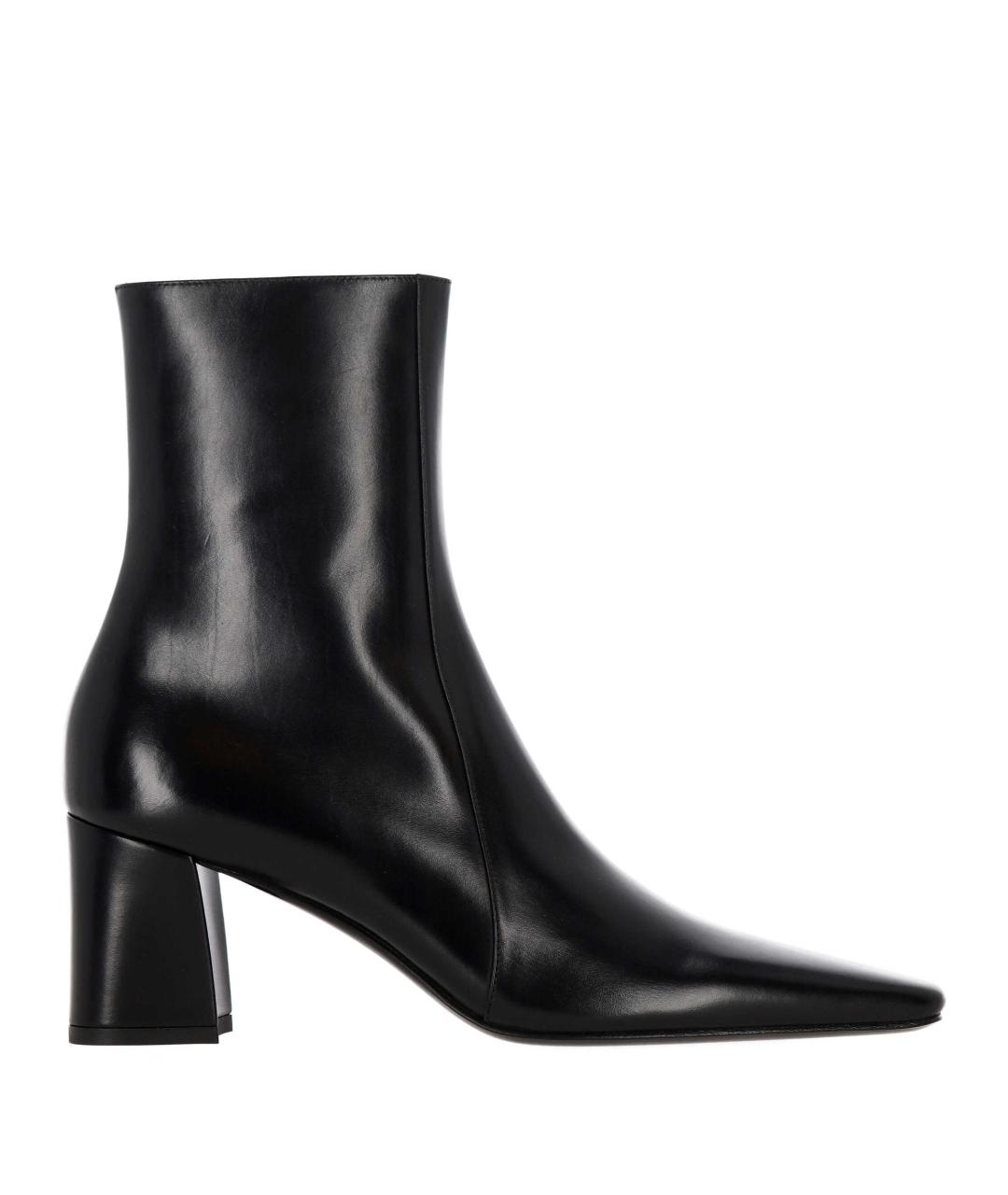 SAINT LAURENT Черные кожаные сапоги, фото 1