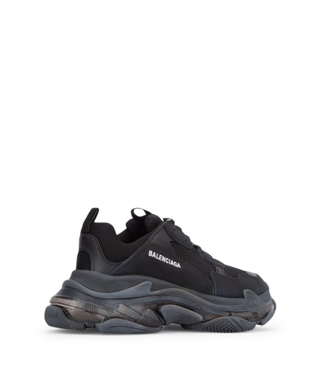 BALENCIAGA Черные синтетические низкие кроссовки / кеды, фото 3