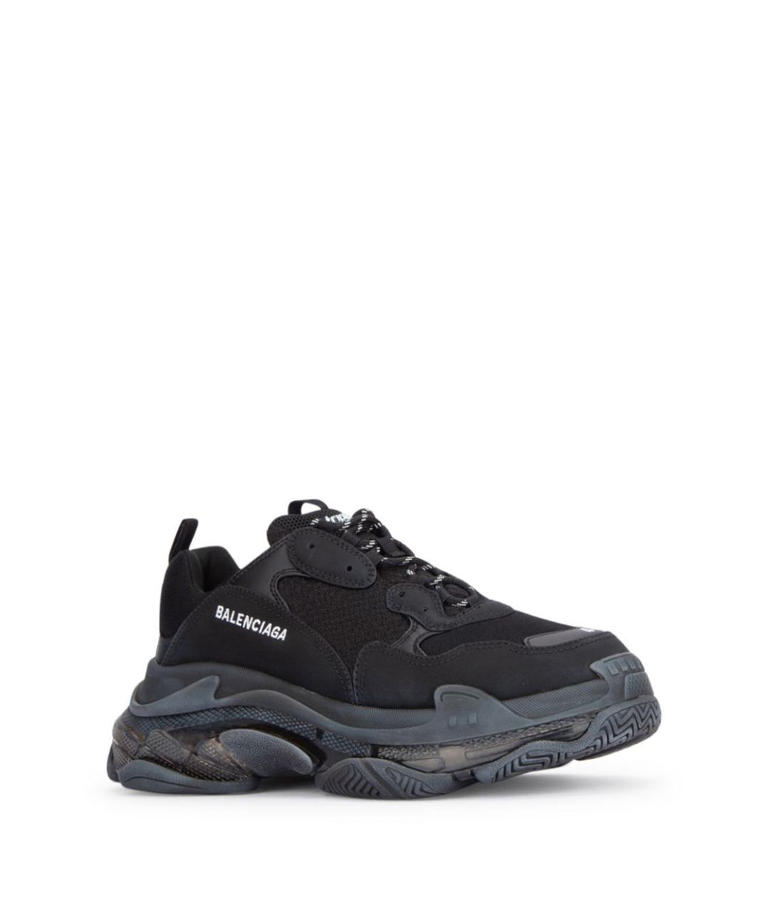 BALENCIAGA Черные синтетические низкие кроссовки / кеды, фото 2