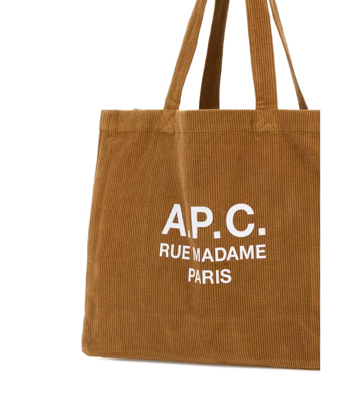 A.P.C. Коричневая сумка тоут, фото 4