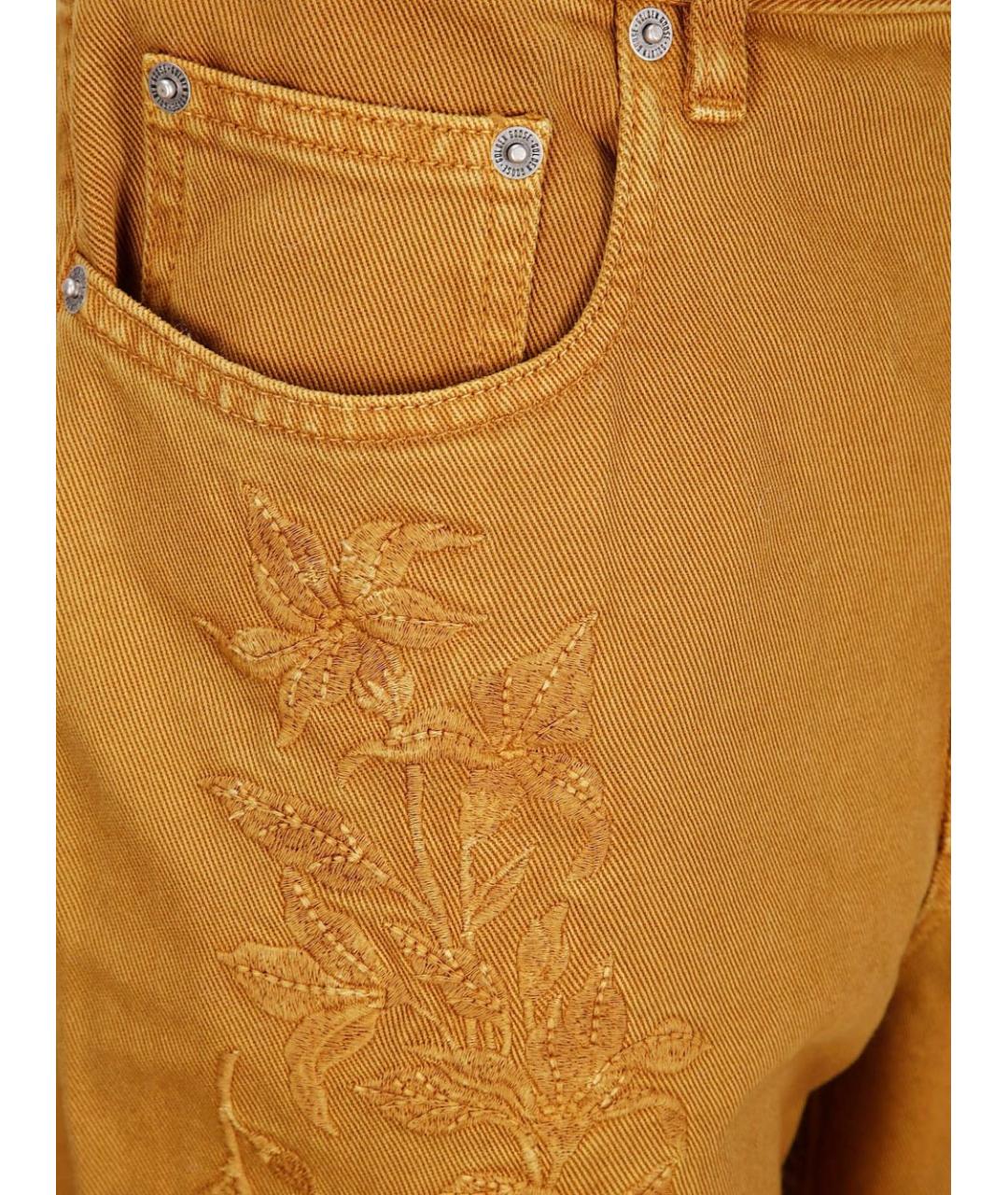 GOLDEN GOOSE DELUXE BRAND Коричневые хлопковые прямые джинсы, фото 2
