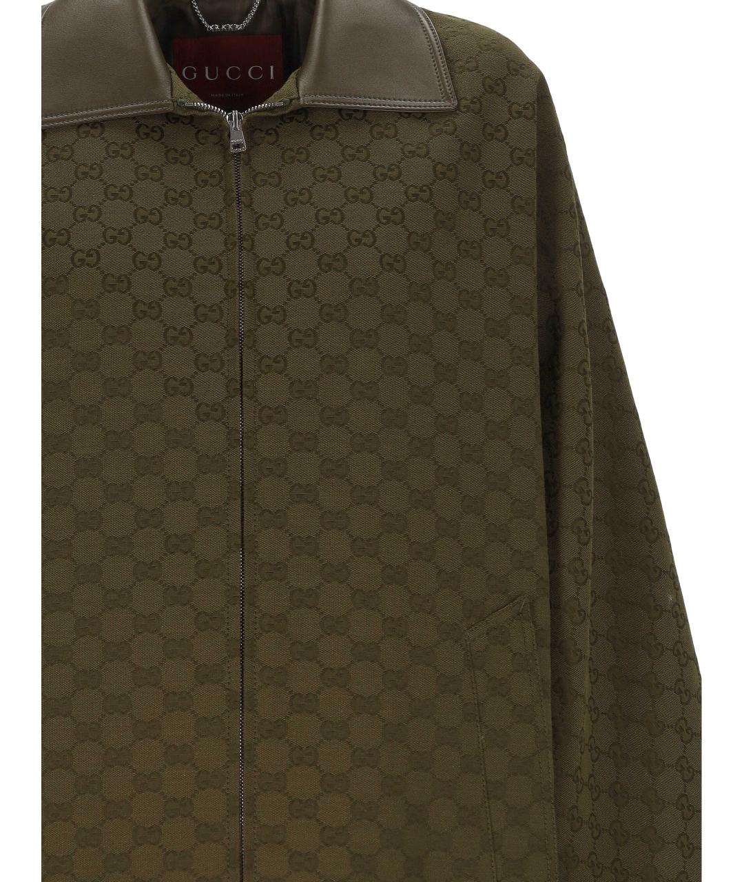 GUCCI Зеленая хлопковая куртка, фото 2