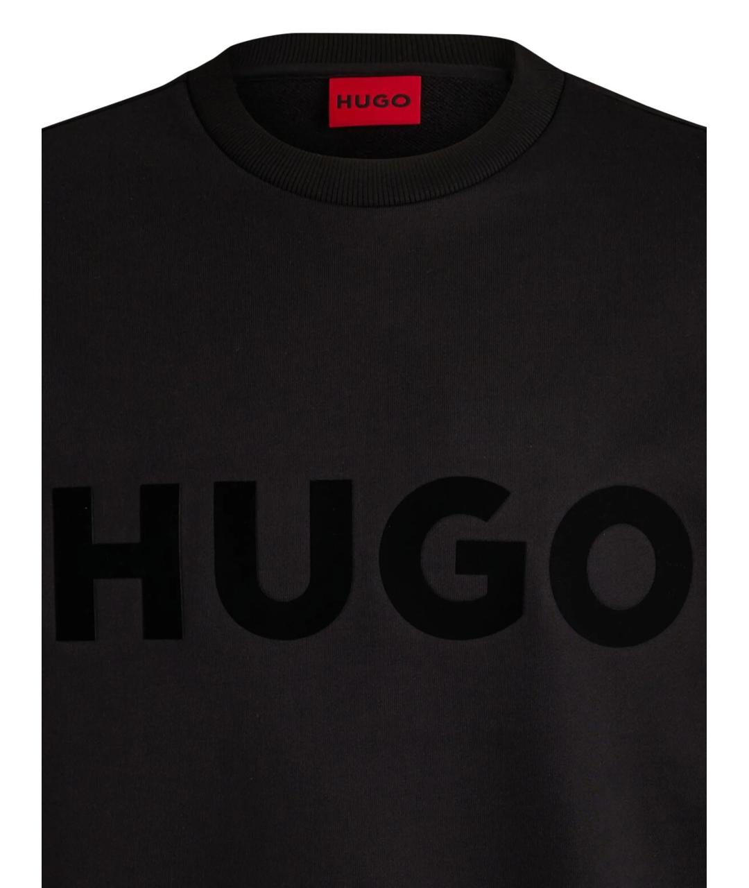 HUGO BOSS Черный хлопковый джемпер / свитер, фото 2