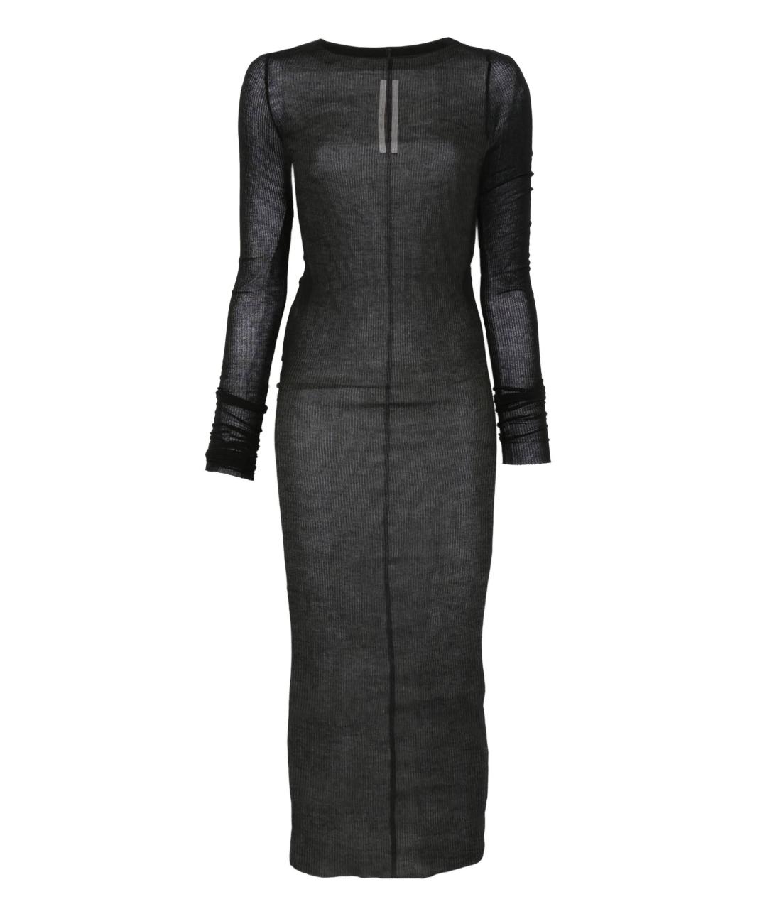 RICK OWENS Черное вискозное платье, фото 1
