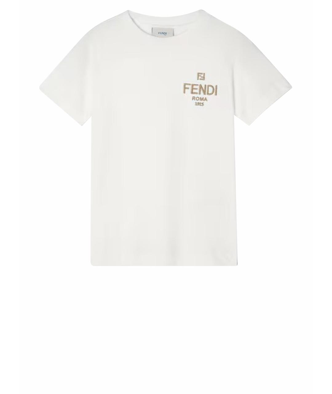 FENDI Белый хлопковый детская футболка / топ, фото 1