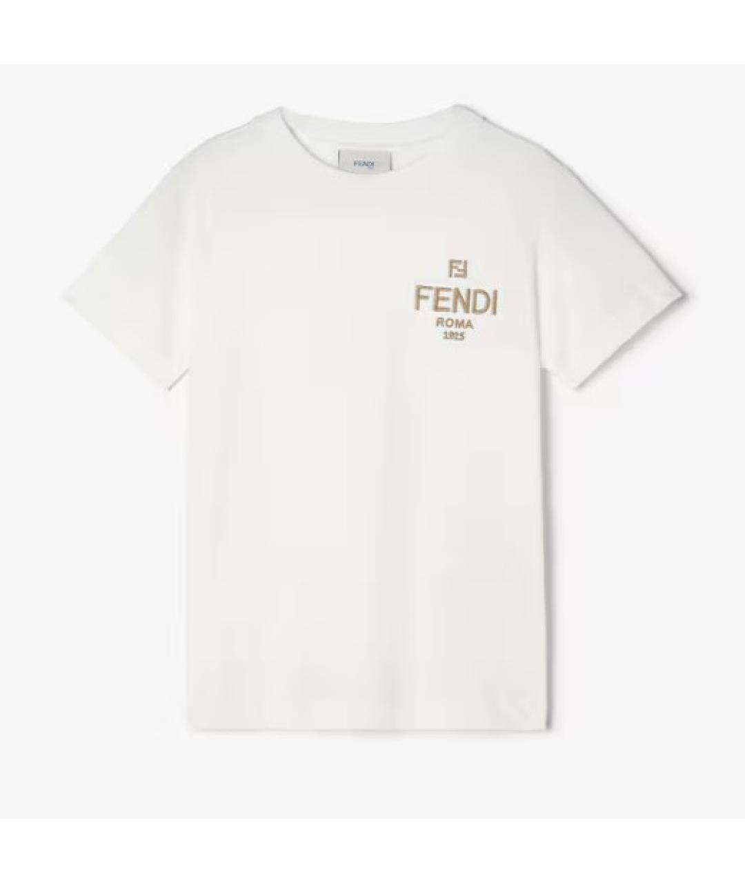FENDI Белый хлопковый детская футболка / топ, фото 3