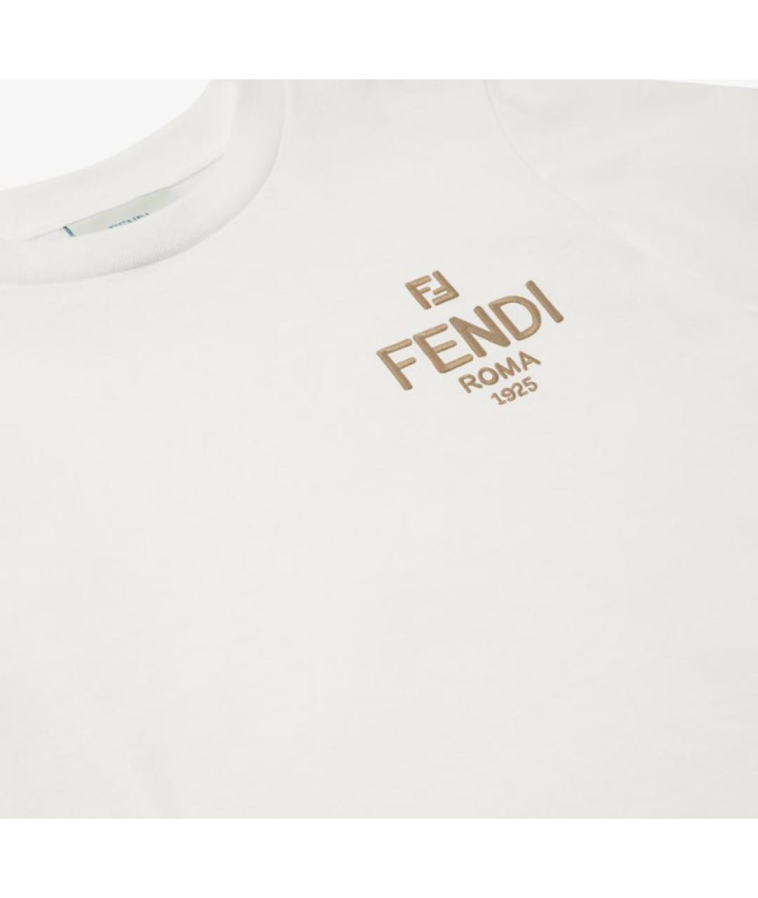 FENDI Белый хлопковый детская футболка / топ, фото 2