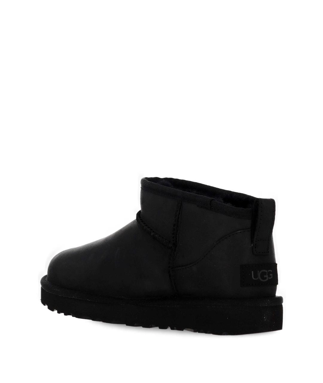 UGG AUSTRALIA Черные кожаные сапоги, фото 3