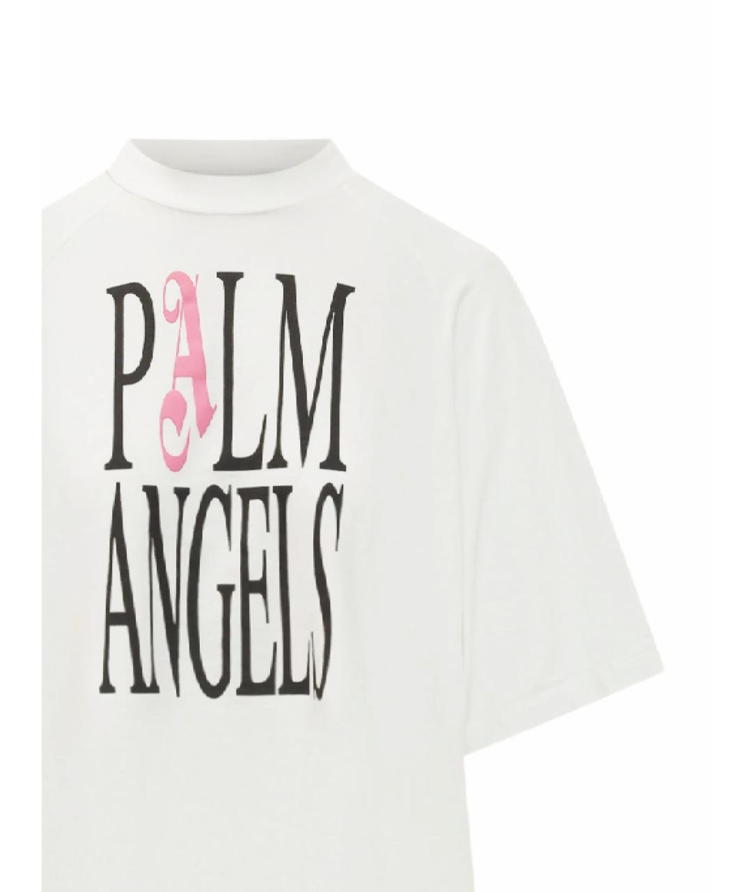 PALM ANGELS Белая хлопковая футболка, фото 2
