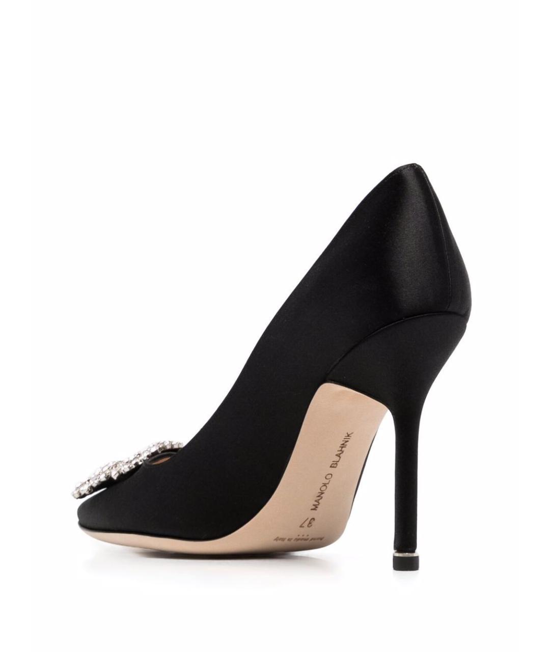 MANOLO BLAHNIK Черные текстильные туфли, фото 3