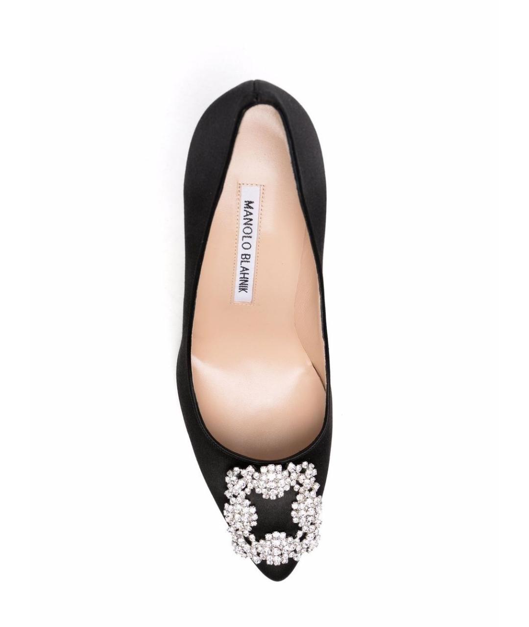 MANOLO BLAHNIK Черные текстильные туфли, фото 4