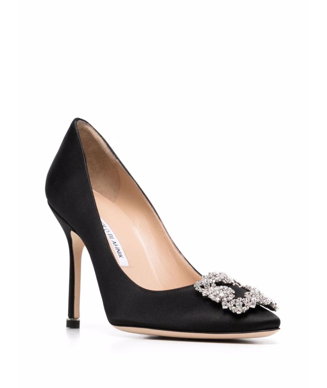 MANOLO BLAHNIK Черные текстильные туфли, фото 2