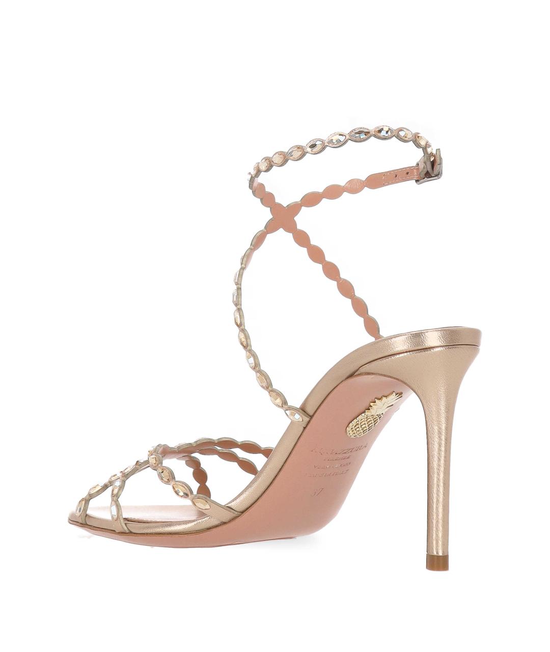 AQUAZZURA Мульти кожаные босоножки, фото 3