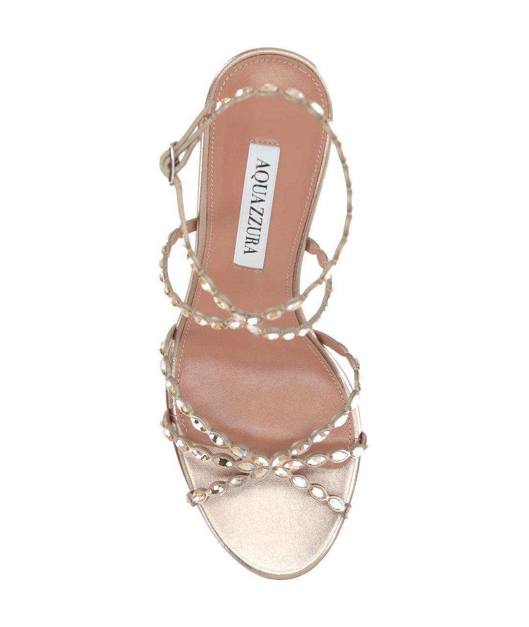 AQUAZZURA Мульти кожаные босоножки, фото 4