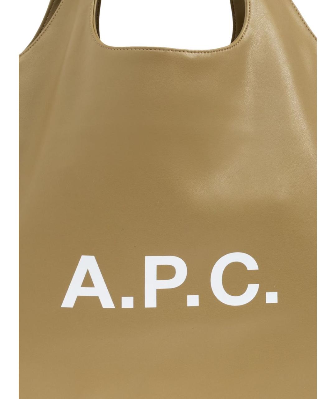 A.P.C. Зеленая сумка тоут, фото 4
