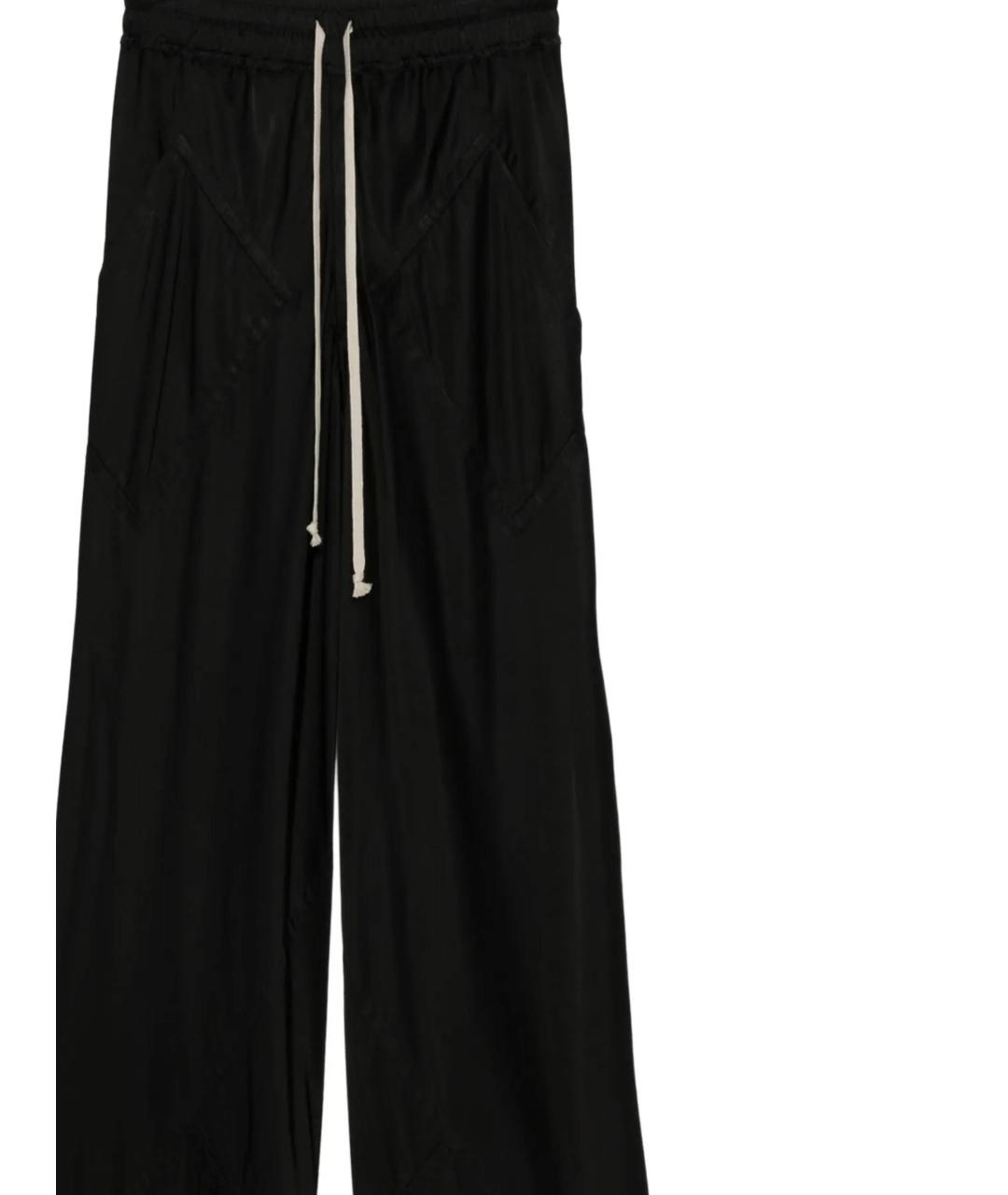 RICK OWENS Черные прямые брюки, фото 2
