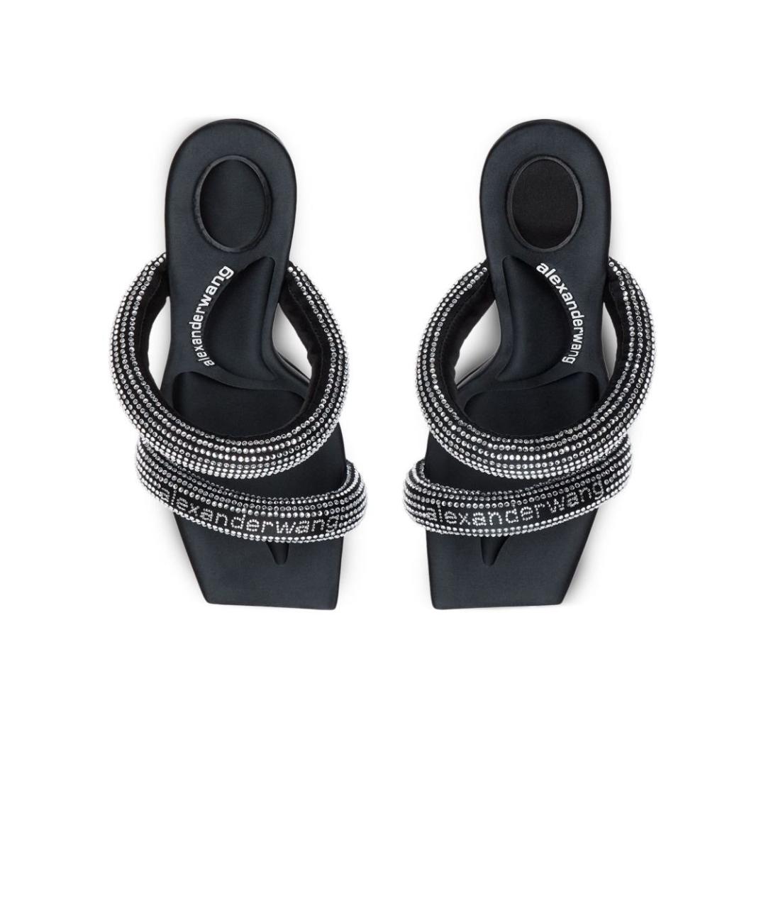 ALEXANDER WANG Черные синтетические босоножки, фото 5