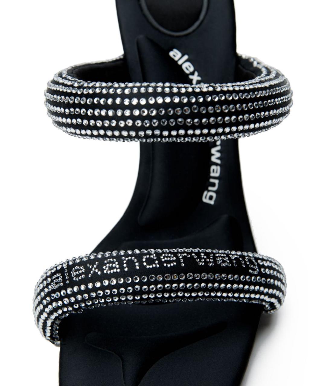 ALEXANDER WANG Черные синтетические босоножки, фото 4