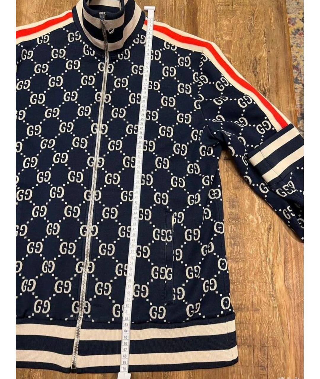 GUCCI Темно-синий хлопковый спортивный костюм, фото 6