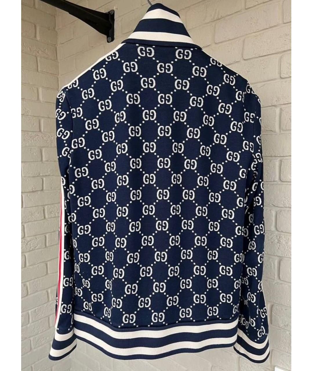 GUCCI Темно-синий хлопковый спортивный костюм, фото 4