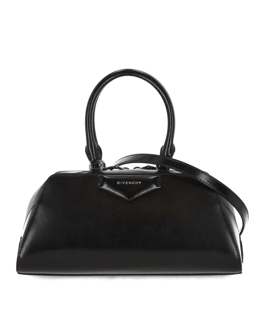 GIVENCHY Черная кожаная сумка с короткими ручками, фото 1