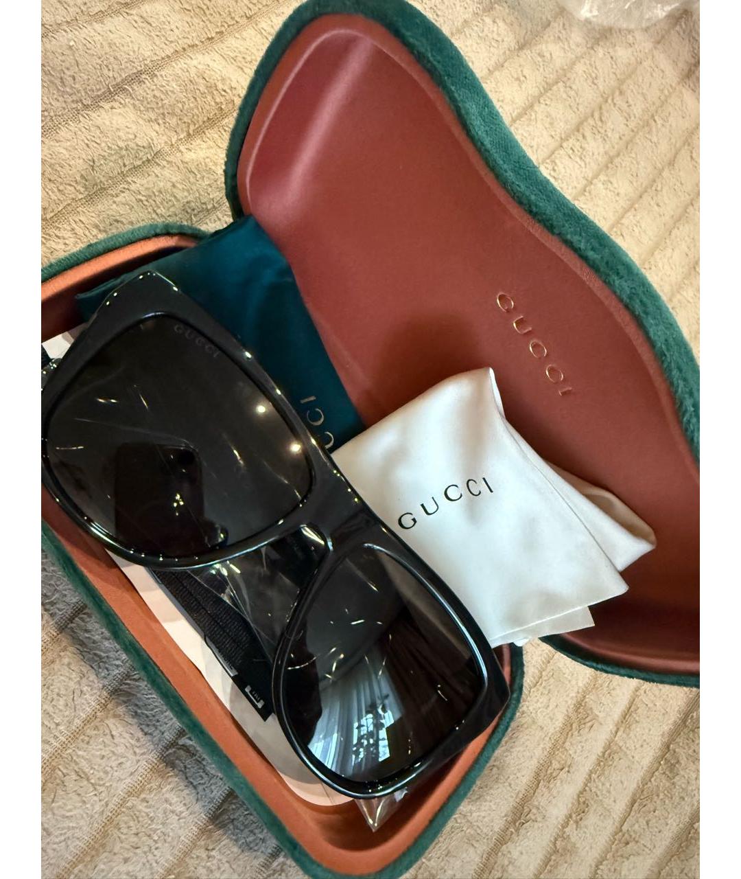 GUCCI Черные пластиковые солнцезащитные очки, фото 5
