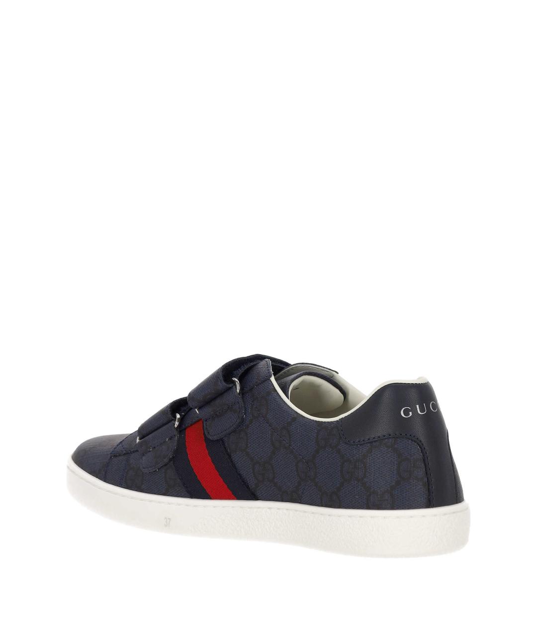 GUCCI Темно-синие кеды, фото 3