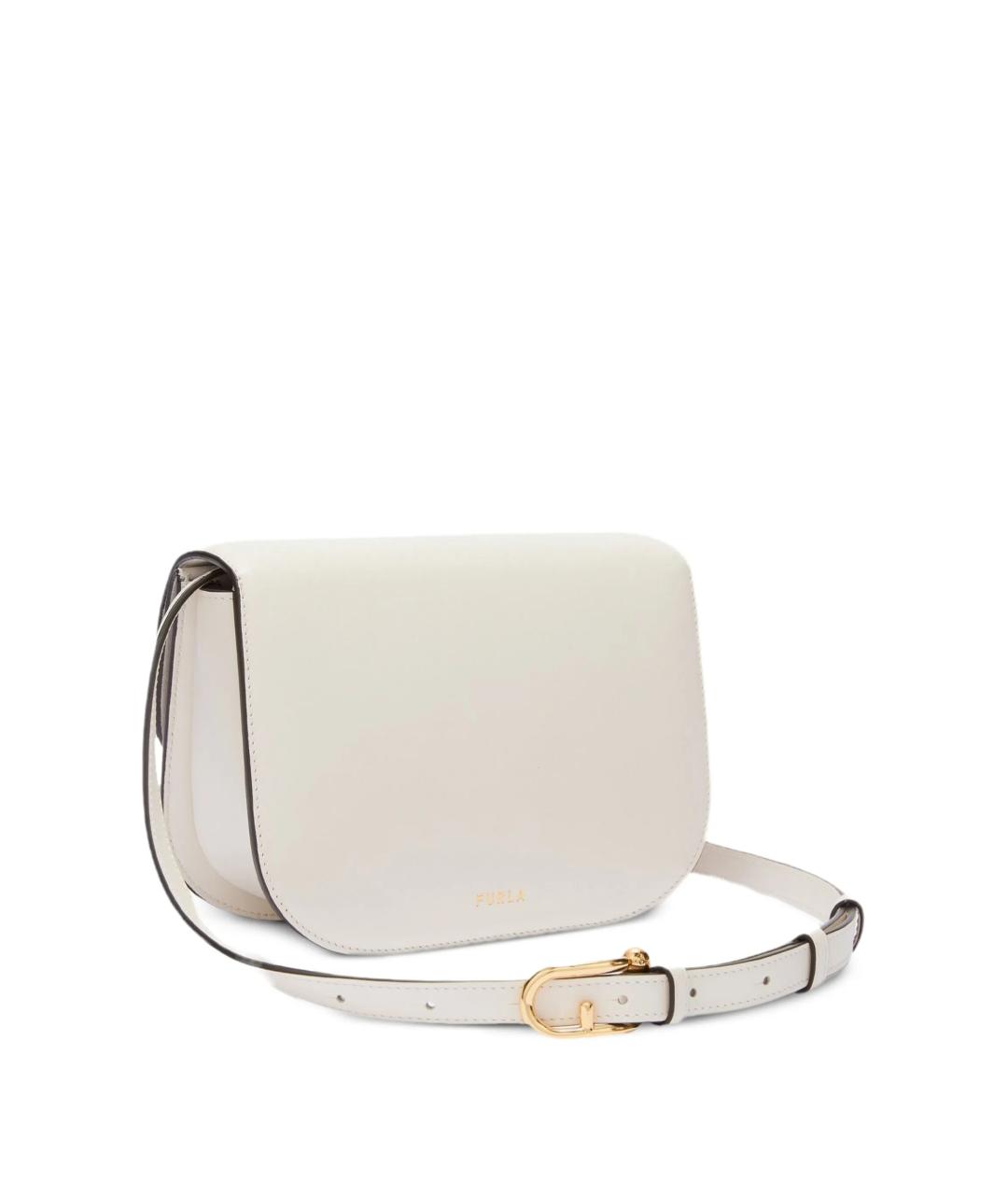 FURLA Бежевая кожаная сумка через плечо, фото 3