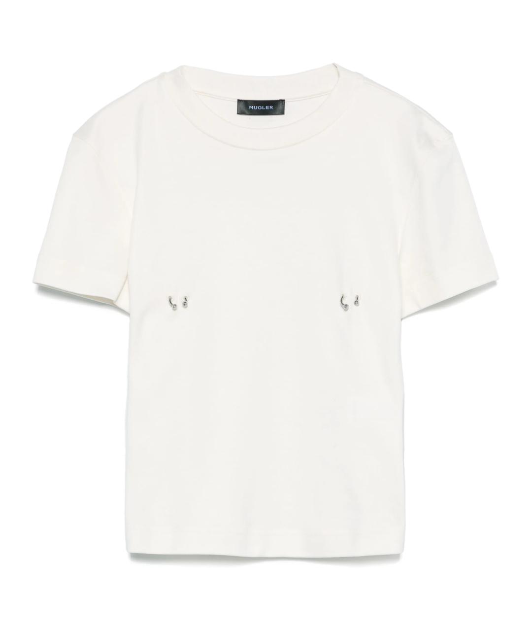 MUGLER Белая футболка, фото 1