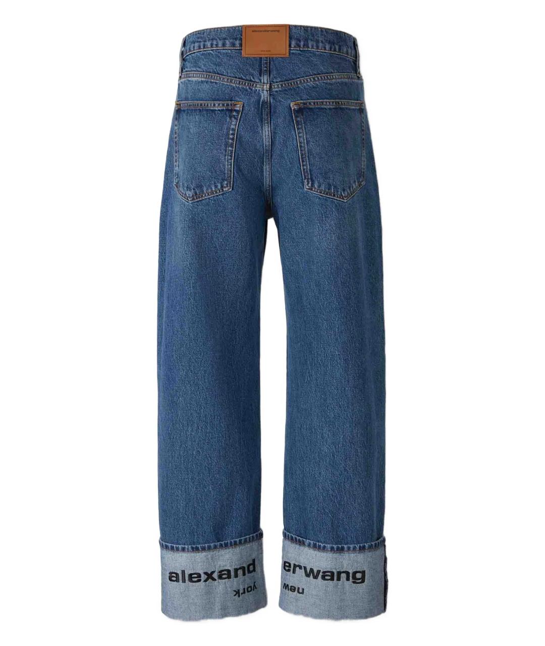 ALEXANDER WANG Синие хлопковые прямые джинсы, фото 3