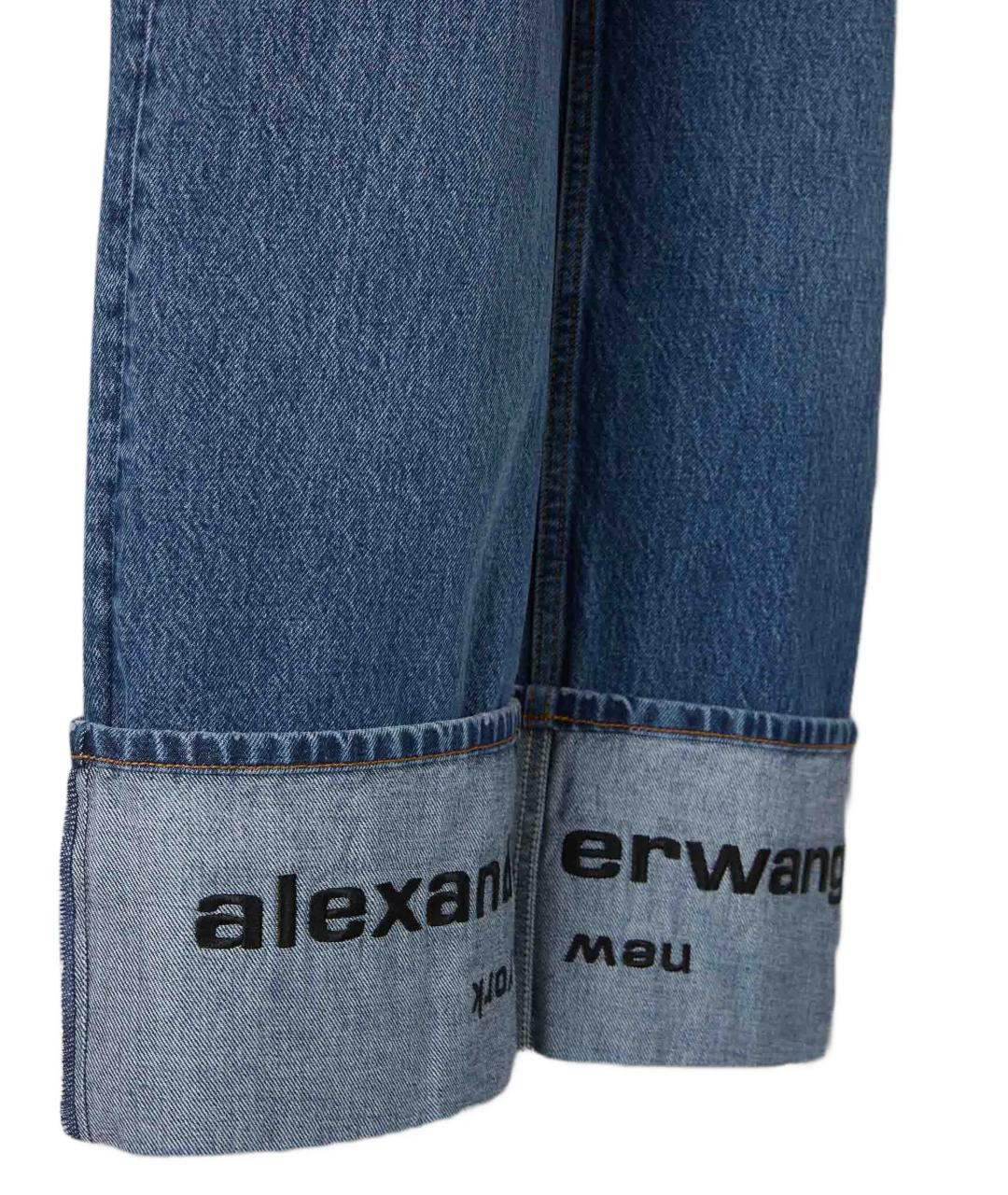 ALEXANDER WANG Синие хлопковые прямые джинсы, фото 2