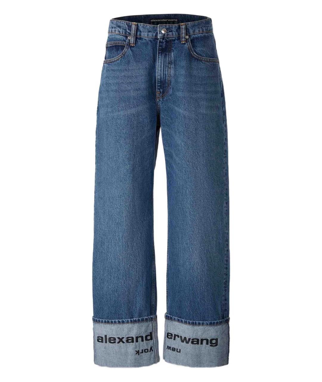 ALEXANDER WANG Синие хлопковые прямые джинсы, фото 1