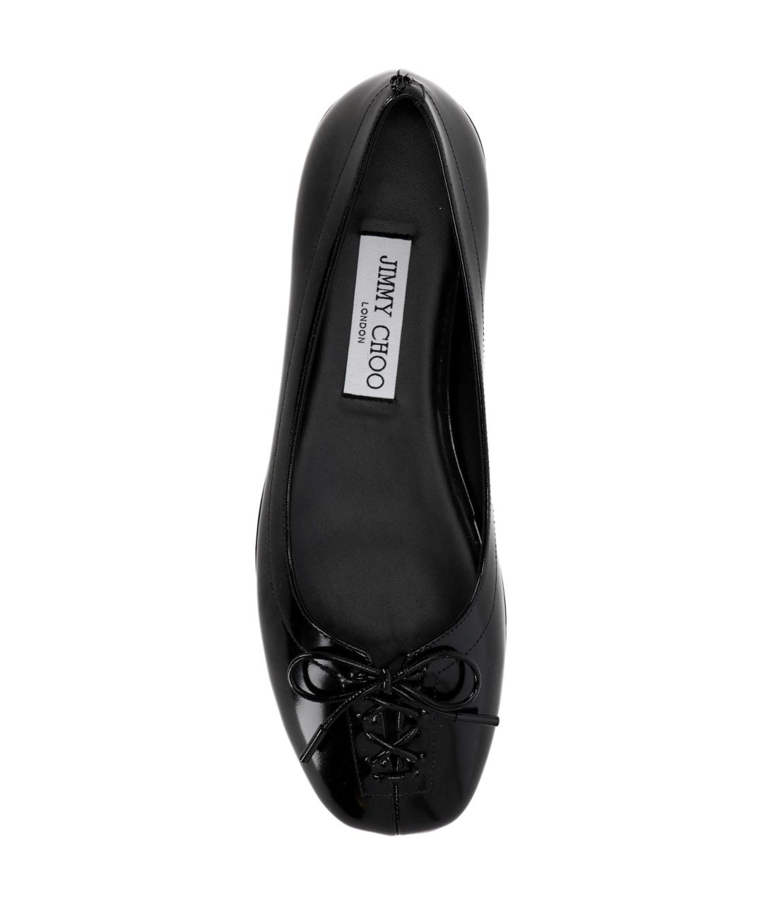 JIMMY CHOO Черные кожаные балетки, фото 4