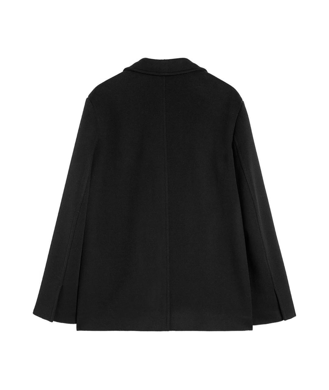 JIL SANDER Черное шерстяное пальто, фото 3