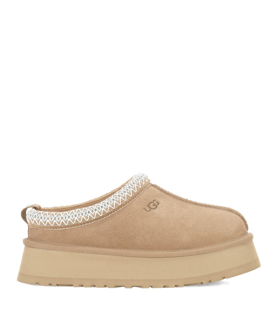 UGG AUSTRALIA Бежевые замшевые сабо, фото 1