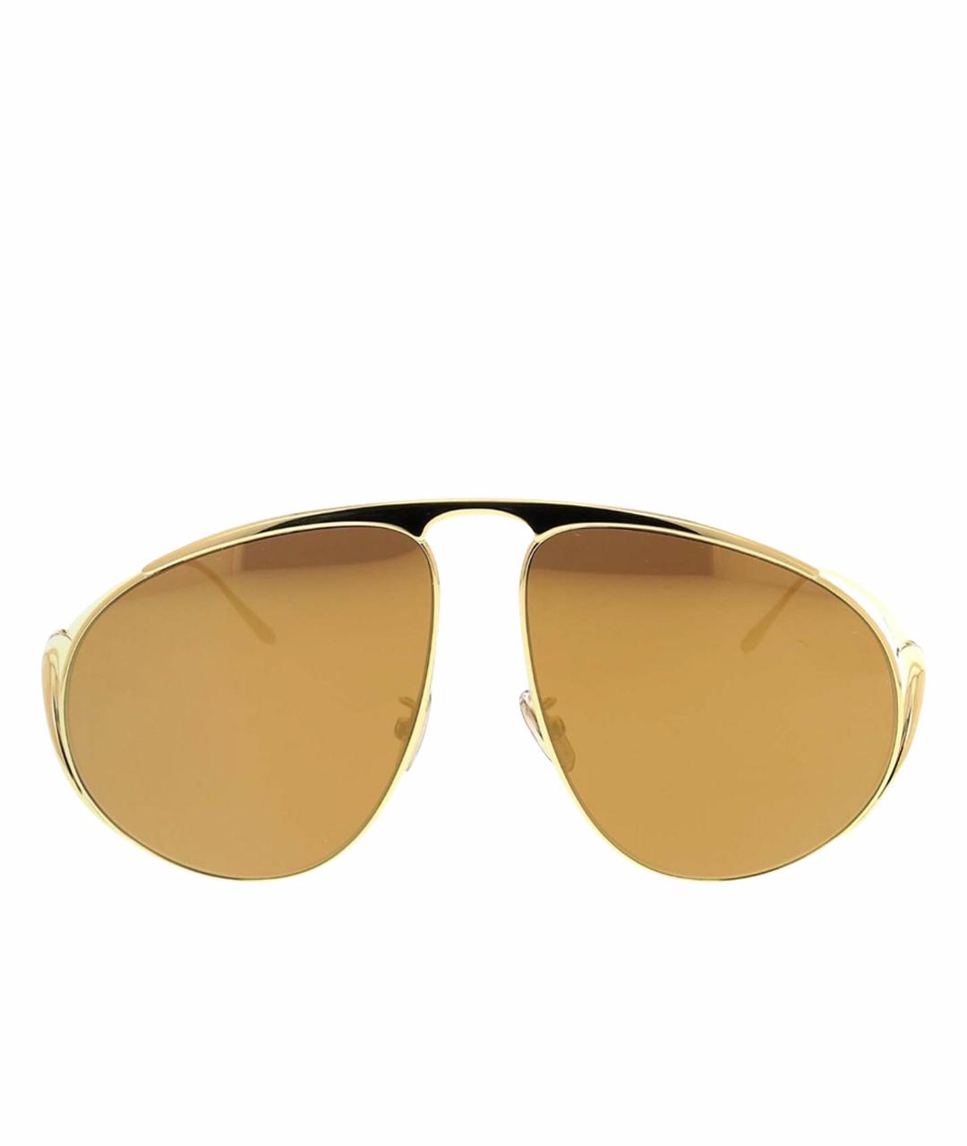 LOEWE Золотые металлические солнцезащитные очки, фото 1