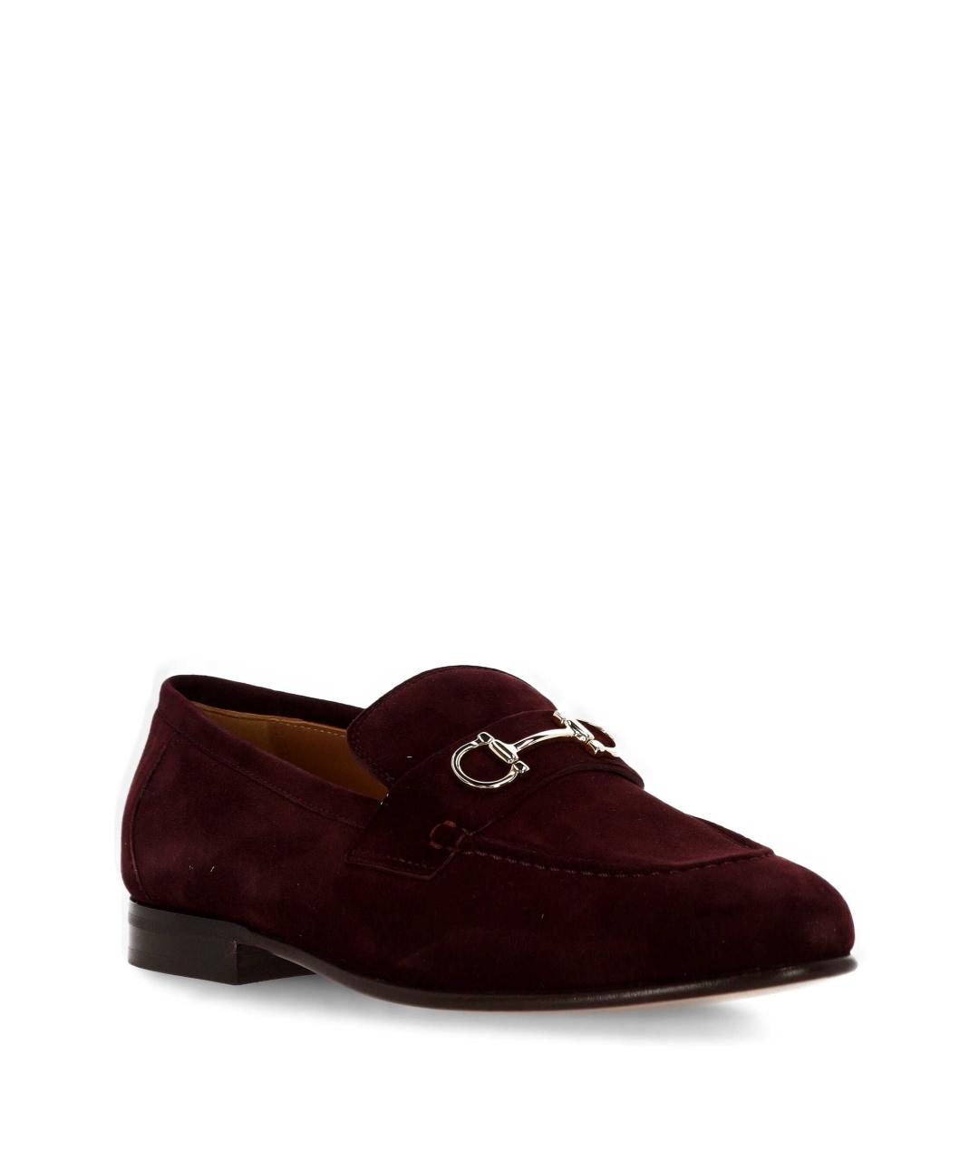 FERRAGAMO Бордовые замшевые лоферы, фото 2