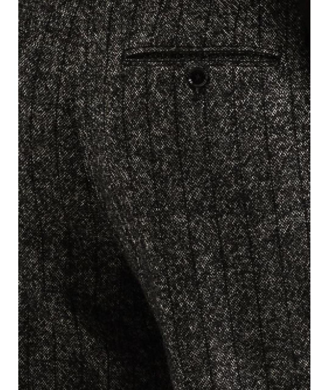 DOLCE&GABBANA Антрацитовые прямые брюки, фото 3
