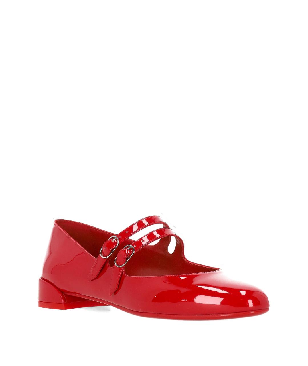 CHRISTIAN LOUBOUTIN Красные балетки из лакированной кожи, фото 2