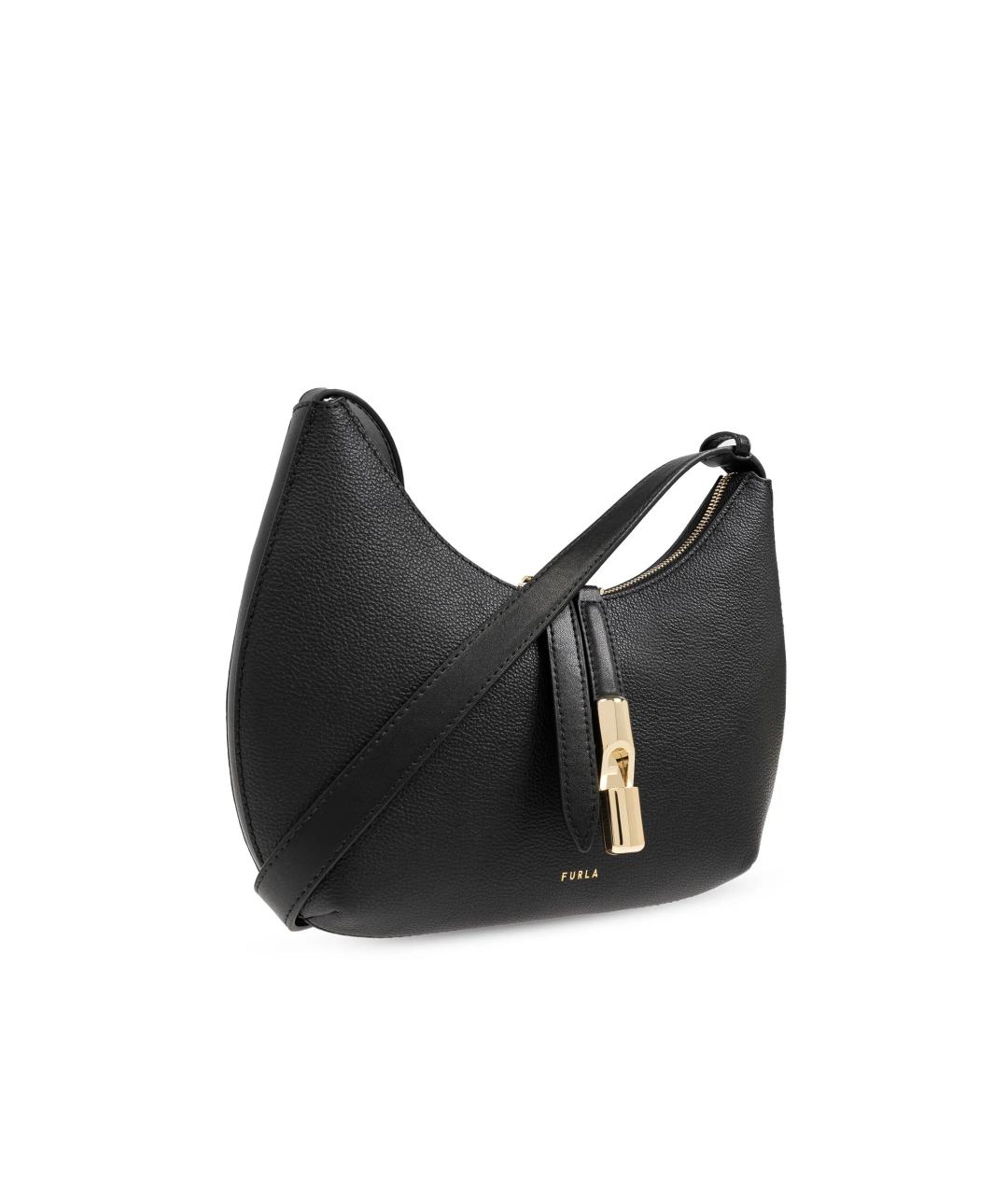 FURLA Черная кожаная сумка через плечо, фото 2