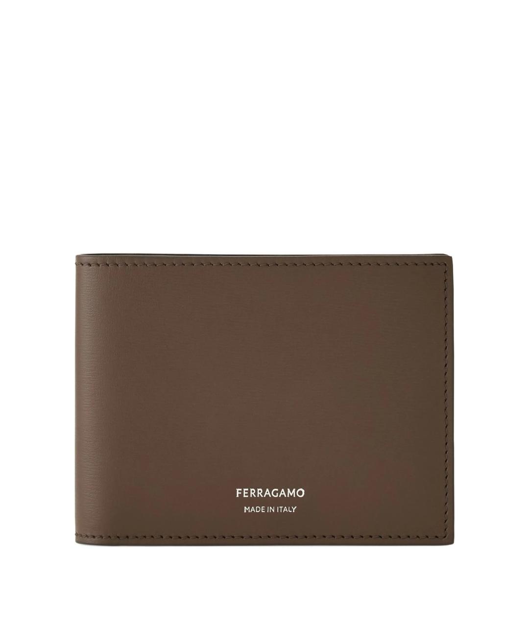 FERRAGAMO Коричневый кожаный кошелек, фото 1