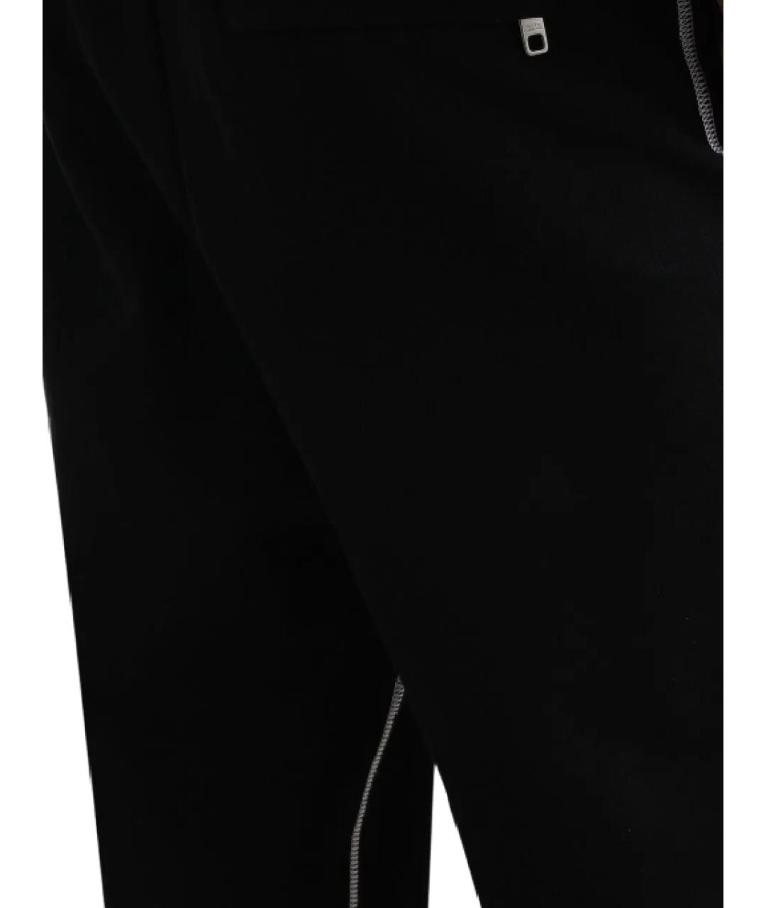 DOLCE&GABBANA Черные хлопковые прямые брюки, фото 3