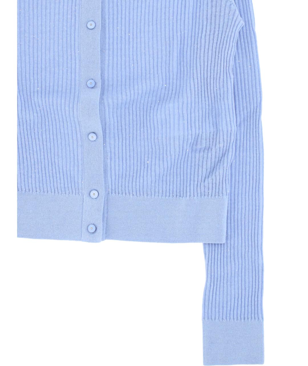 MAX MARA Голубой шерстяной кардиган, фото 2